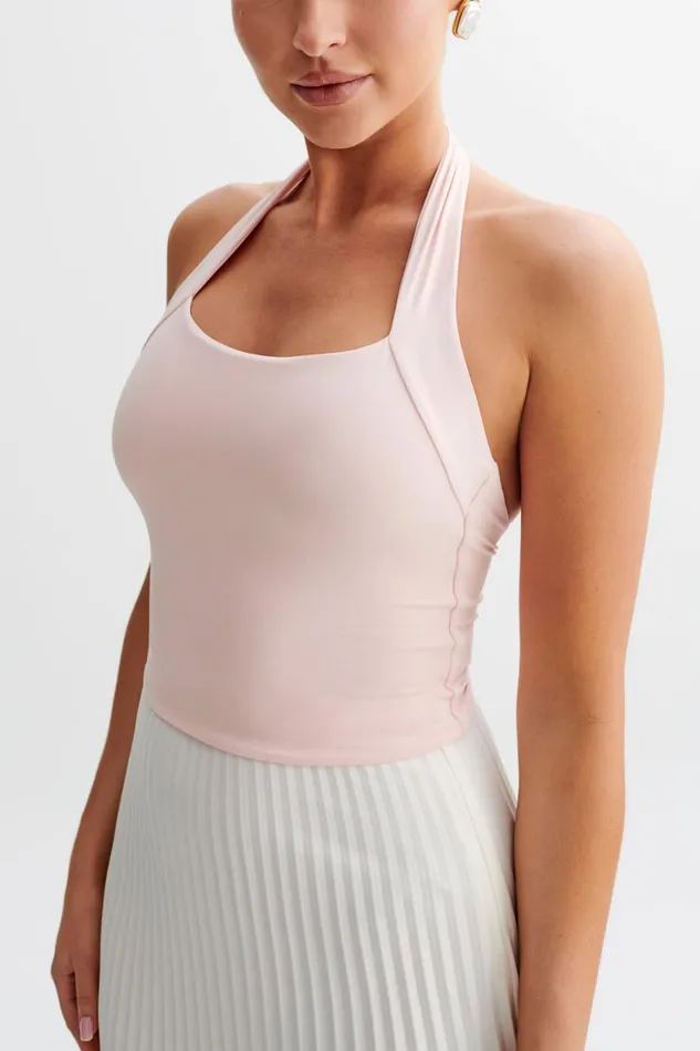 Women Meshki Tops Renee Halter Top 8211 Pale Pink
