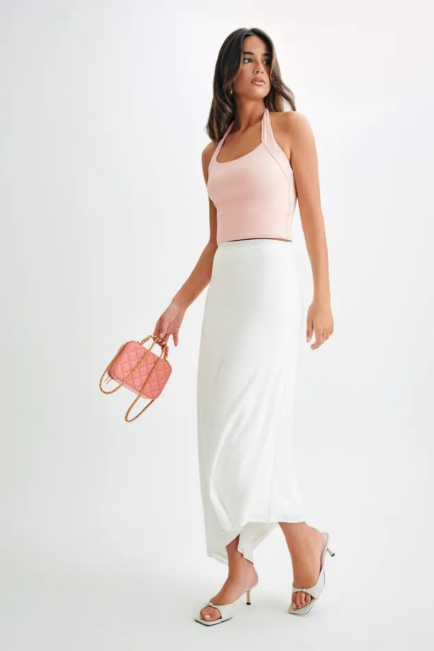 Women Meshki Tops Renee Halter Top 8211 Pale Pink