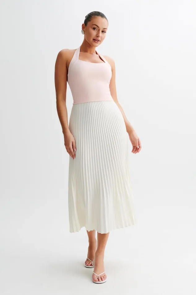 Women Meshki Tops Renee Halter Top 8211 Pale Pink