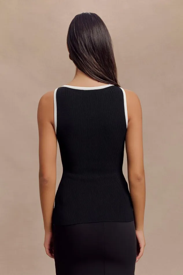 Women Meshki Tops Sawyer Longline Top 8211 BlackWhite