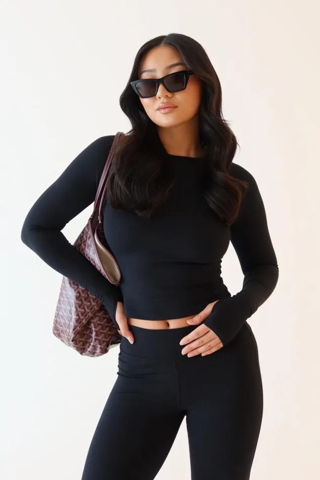 Women Meshki Tops Venus Long Sleeve Top 8211 Black Women Meshki Tops Venus Long Sleeve Top 8211 Black