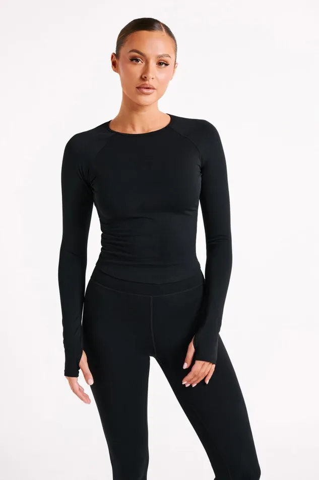 Women Meshki Tops Venus Long Sleeve Top 8211 Black Women Meshki Tops Venus Long Sleeve Top 8211 Black