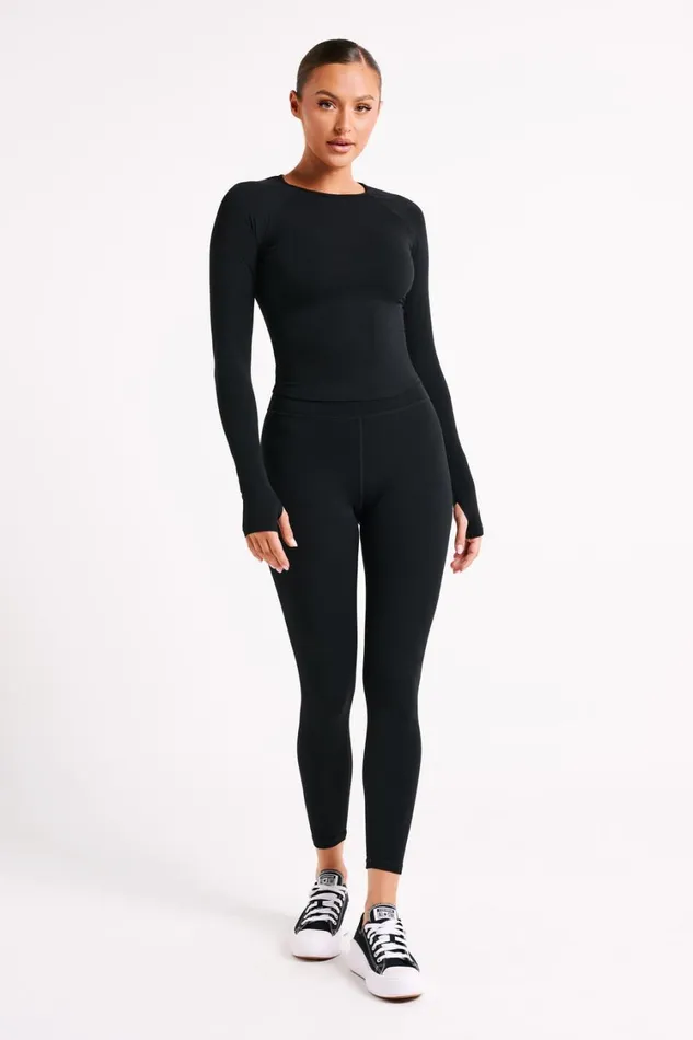 Women Meshki Tops Venus Long Sleeve Top 8211 Black Women Meshki Tops Venus Long Sleeve Top 8211 Black
