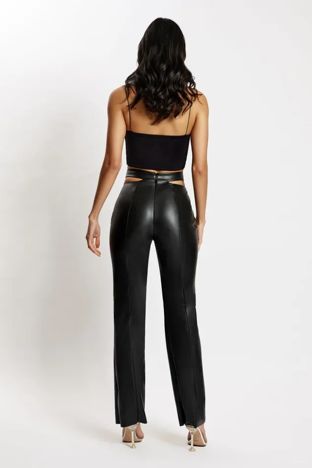 Women Meshki Tops Yvonne Cami Crop Top 8211 Black