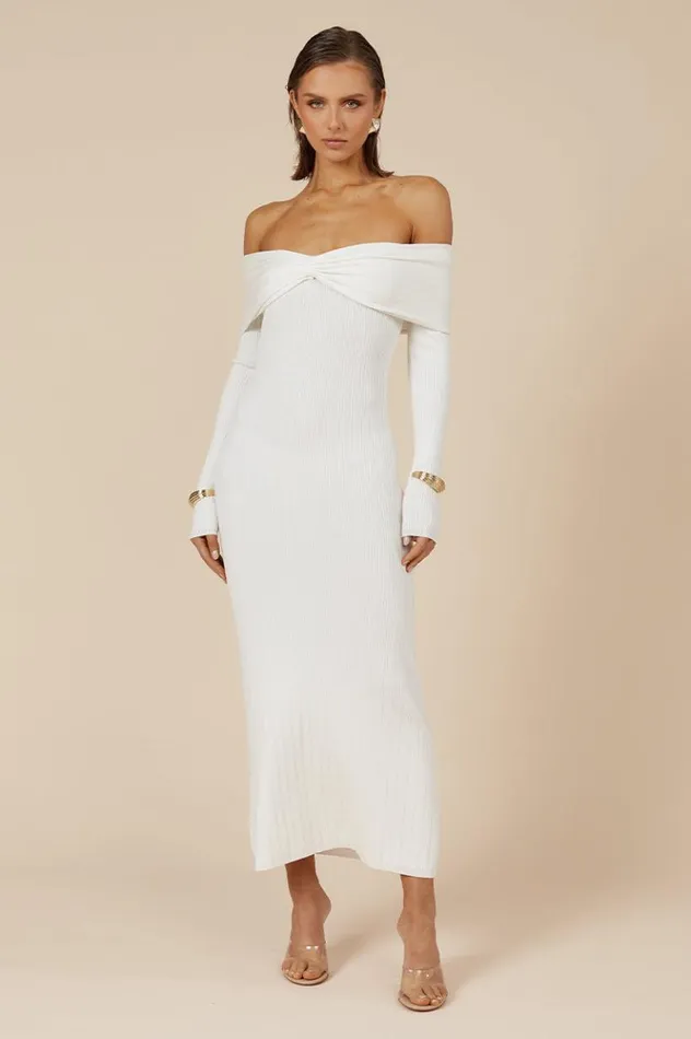 Women Midi Dresses Runaway The Label AIRILIE MIDI DRESS White