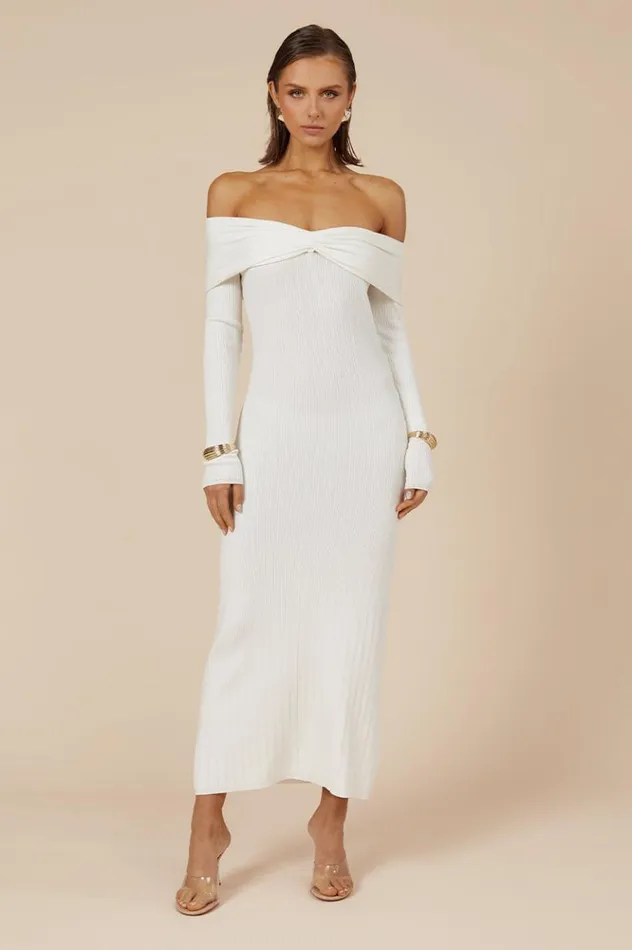 Women Midi Dresses Runaway The Label AIRILIE MIDI DRESS White
