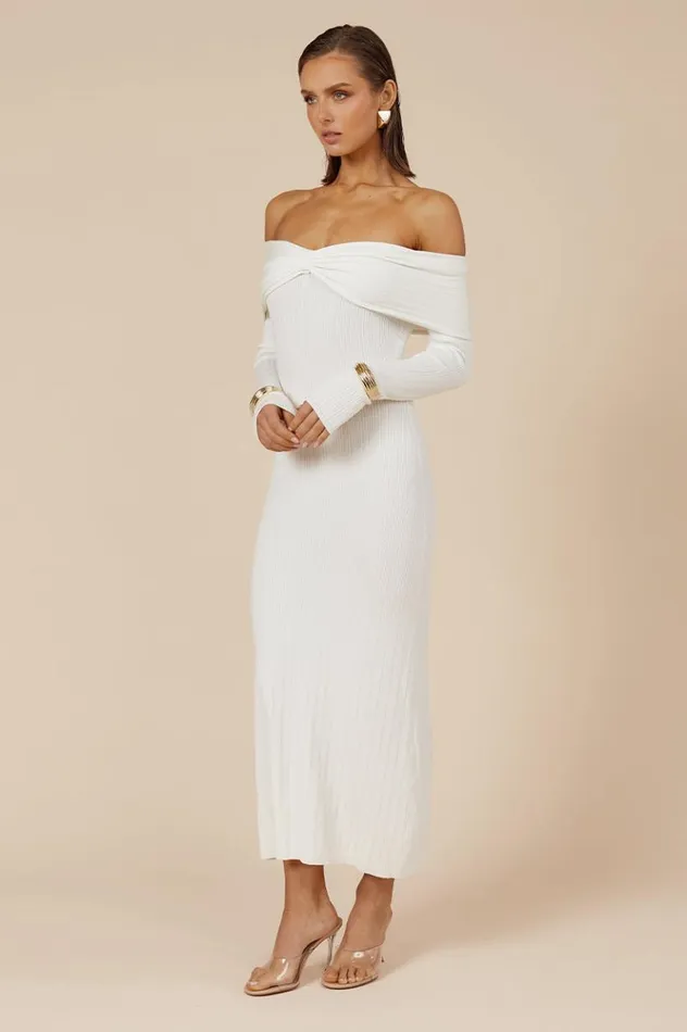 Women Midi Dresses Runaway The Label AIRILIE MIDI DRESS White