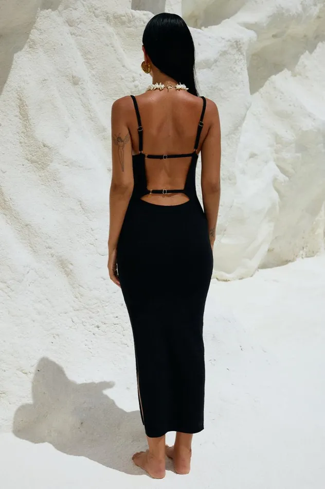 Women Midi Dresses Runaway The Label AKARI MIDI DRESS Black