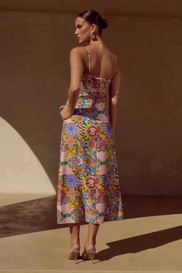 Women Midi Dresses Runaway The Label ANACAPRI MIDI DRESS Anacapri Pink
