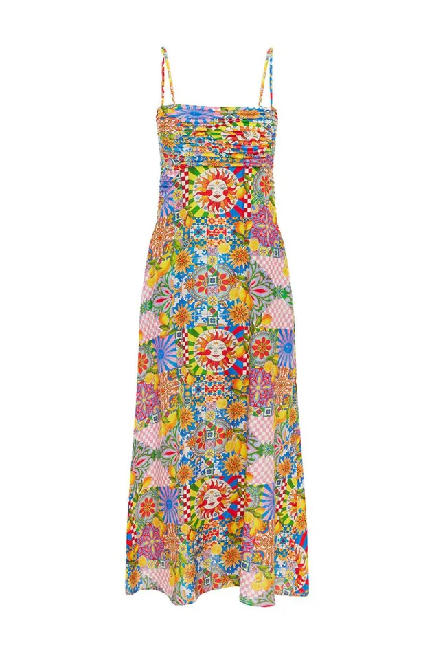 Women Midi Dresses Runaway The Label ANACAPRI MIDI DRESS Anacapri Pink