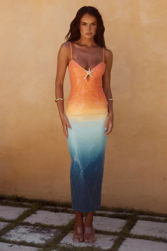 Women Midi Dresses Runaway The Label BENITO MIDI DRESS Ombre