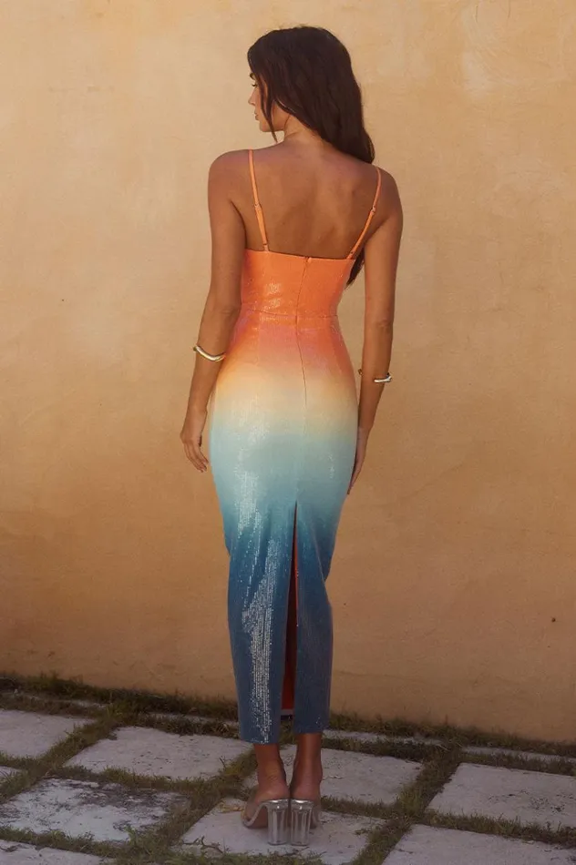 Women Midi Dresses Runaway The Label BENITO MIDI DRESS Ombre