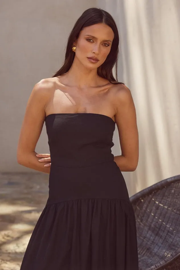 Women Midi Dresses Runaway The Label DANICA MIDI DRESS Black
