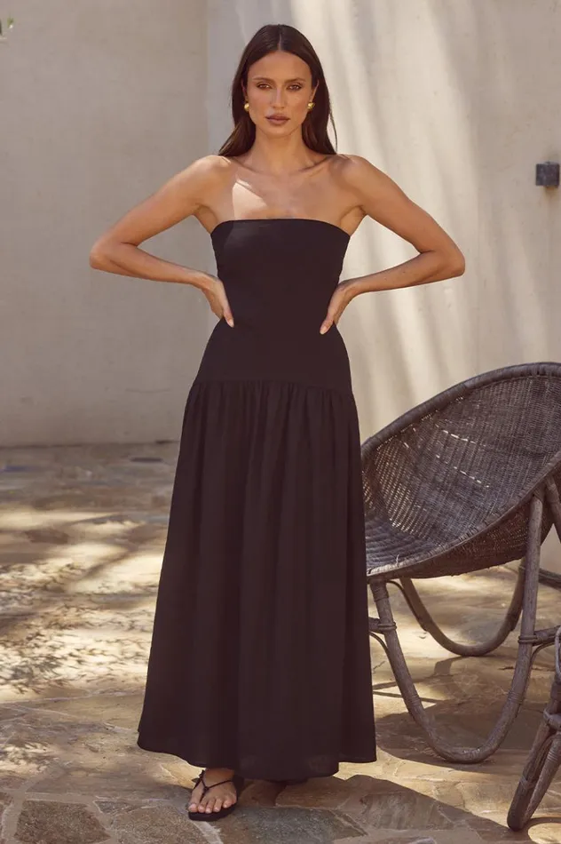 Women Midi Dresses Runaway The Label DANICA MIDI DRESS Black