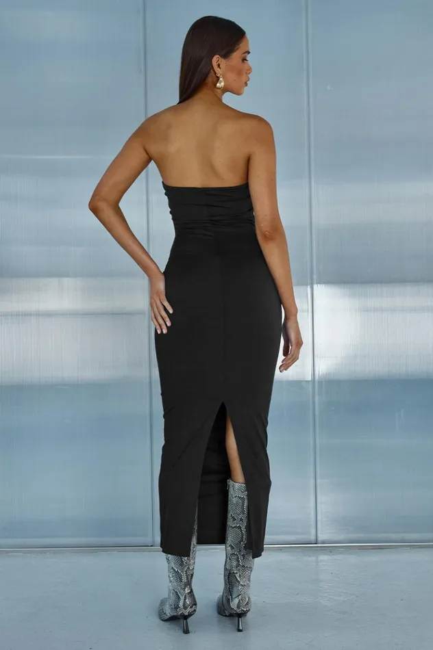 Women Midi Dresses Runaway The Label EDDIE MIDI DRESS Black