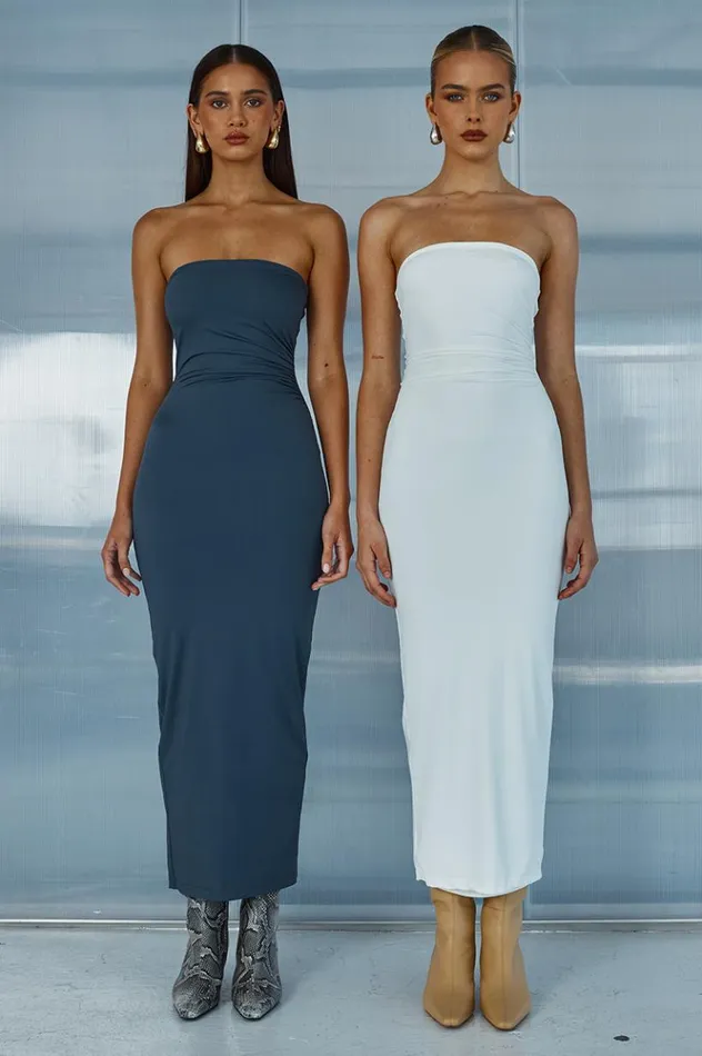 Women Midi Dresses Runaway The Label EDDIE MIDI DRESS White