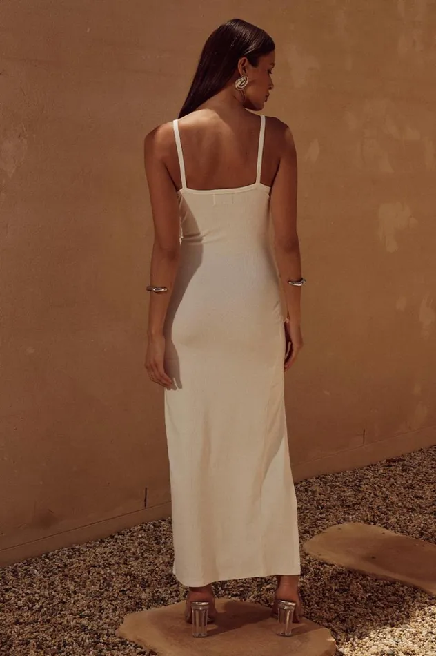 Women Midi Dresses Runaway The Label EDIN LONG MIDI DRESS White