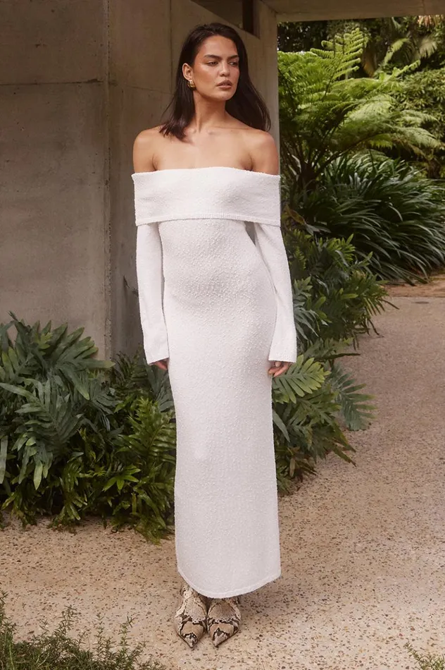 Women Midi Dresses Runaway The Label ESTIE MIDI DRESS White