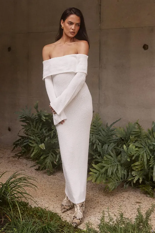 Women Midi Dresses Runaway The Label ESTIE MIDI DRESS White