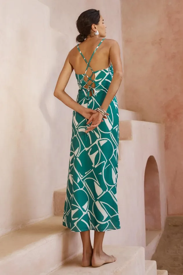 Women Midi Dresses Runaway The Label GIANI MIDI DRESS Green