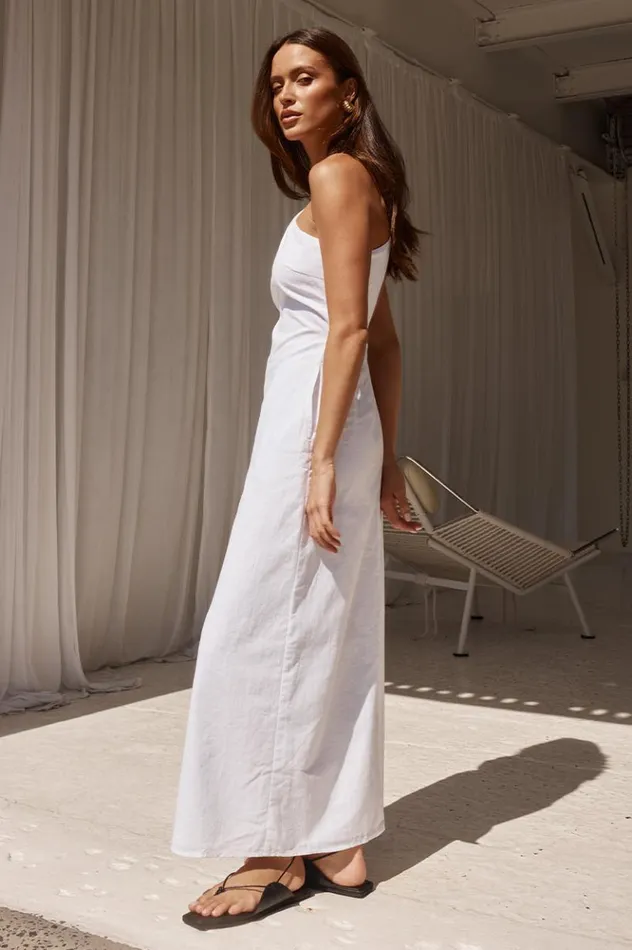 Women Midi Dresses Runaway The Label HARRI MIDI DRESS White
