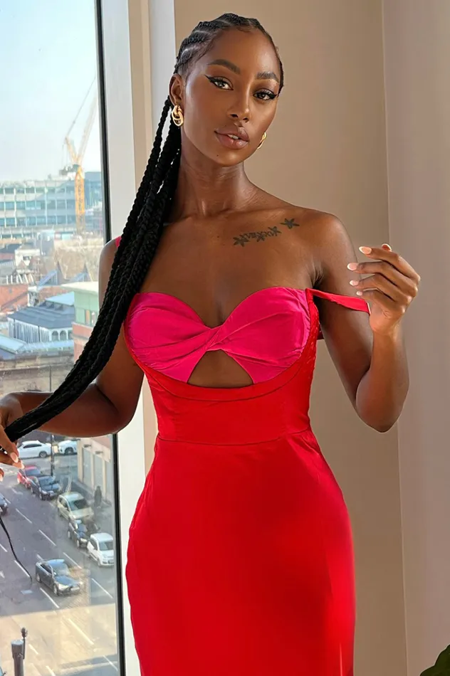 Women Midi Dresses Runaway The Label Kelsi Midi Dress Red
