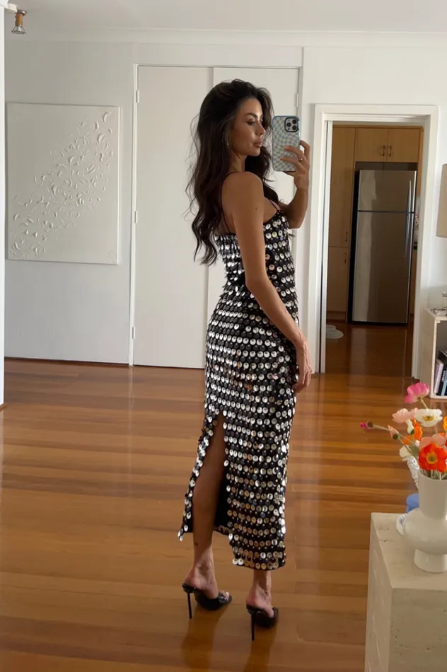 Women Midi Dresses Runaway The Label LACANZA MIDI DRESS Black