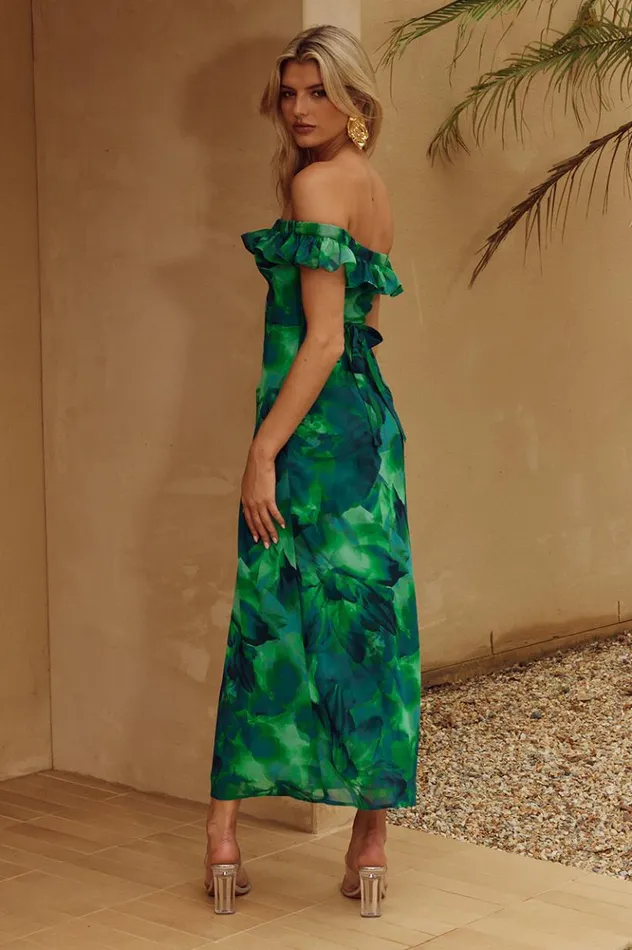 Women Midi Dresses Runaway The Label LAYANA MIDI DRESS Calista Green