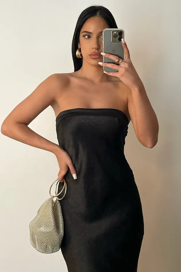 Women Midi Dresses Runaway The Label Leila Slip Dress Black Women Midi Dresses Runaway The Label Leila Slip Dress Black
