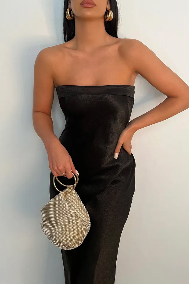 Women Midi Dresses Runaway The Label Leila Slip Dress Black Women Midi Dresses Runaway The Label Leila Slip Dress Black