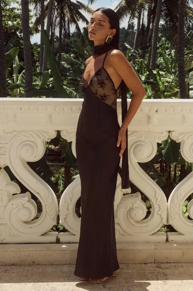 Women Midi Dresses Runaway The Label NADALIA MIDI DRESS Black