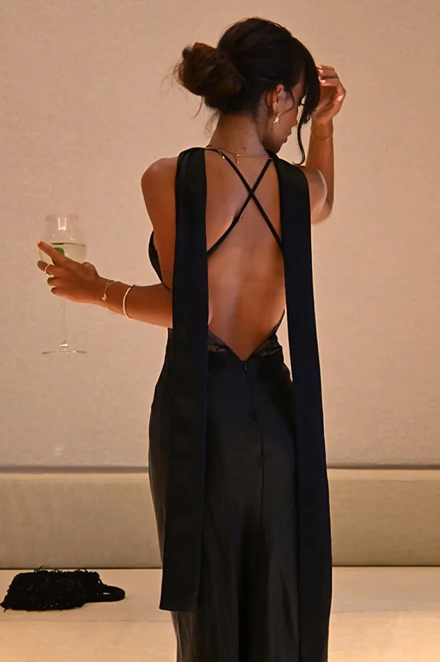 Women Midi Dresses Runaway The Label NADALIA MIDI DRESS Black
