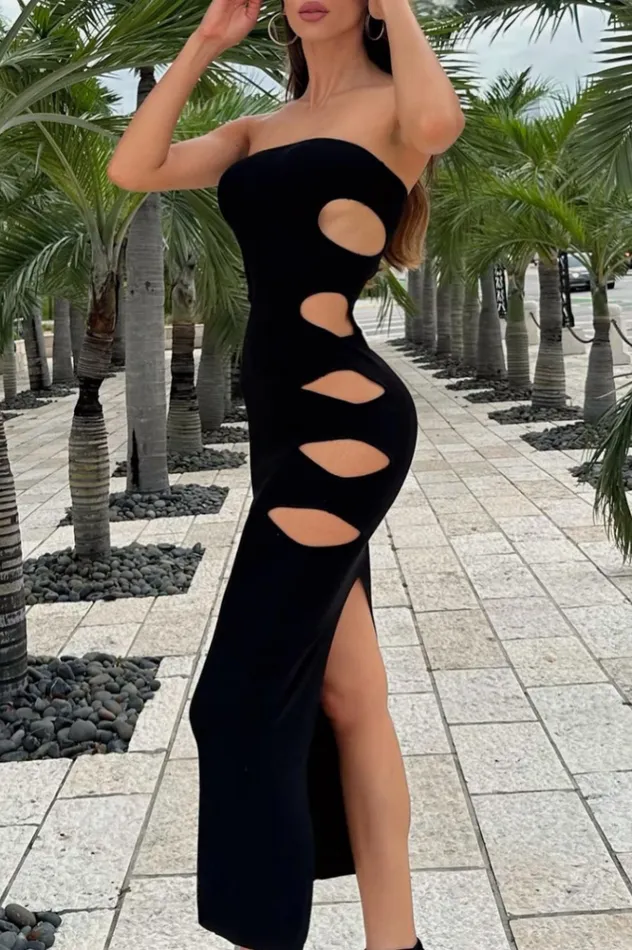 Women Midi Dresses Runaway The Label NALINI MIDI DRESS Black Women Midi Dresses Runaway The Label NALINI MIDI DRESS Black