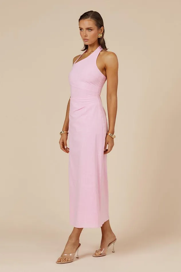 Women Midi Dresses Runaway The Label SAPHIRA LONG MIDI DRESS Bubblegum