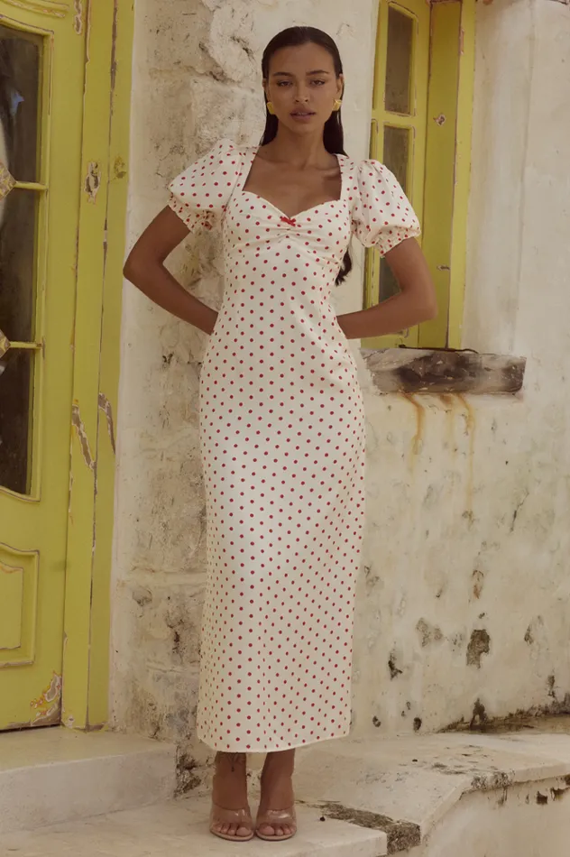 Women Midi Dresses Runaway The Label SARELA MIDI DRESS Whitered