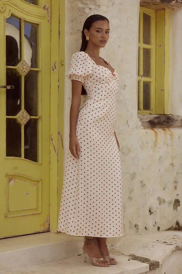 Women Midi Dresses Runaway The Label SARELA MIDI DRESS Whitered