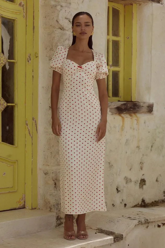Women Midi Dresses Runaway The Label SARELA MIDI DRESS Whitered