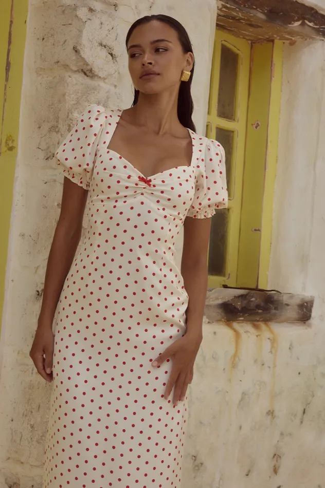 Women Midi Dresses Runaway The Label SARELA MIDI DRESS Whitered