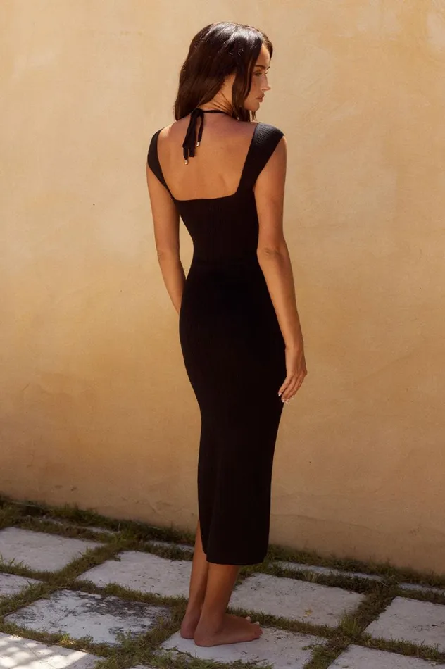 Women Midi Dresses Runaway The Label SASKIA MIDI DRESS Black