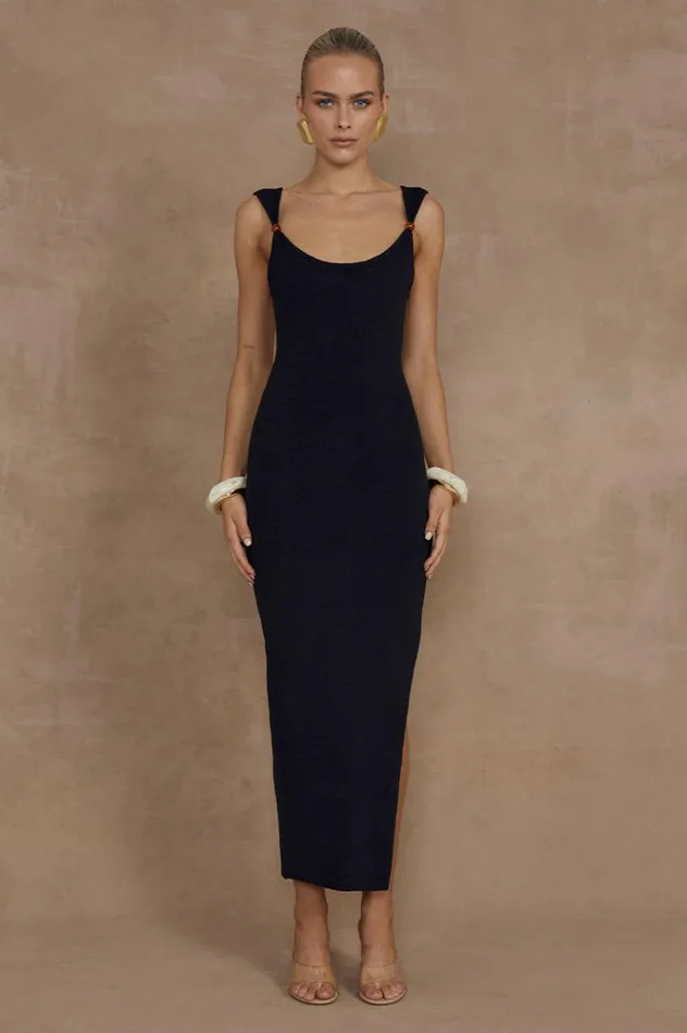 Women Midi Dresses Runaway The Label TAKITA MIDI DRESS Black