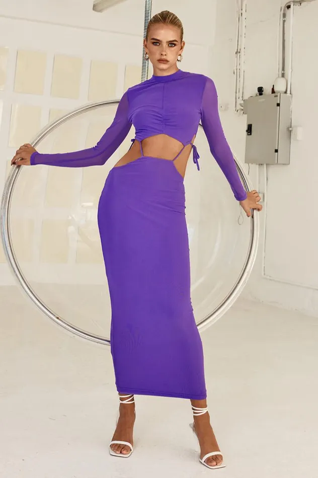 Women Midi Dresses Runaway The Label VILLA MIDI DRESS Purple Women Midi Dresses Runaway The Label VILLA MIDI DRESS Purple