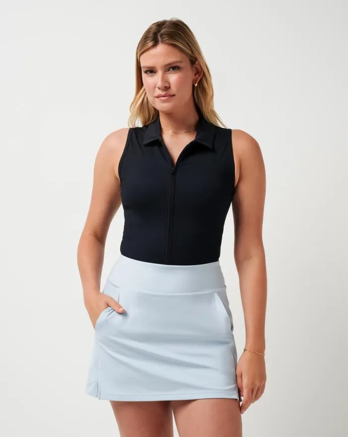 Women MIDLINE MOVEKNIT POLO Black TravisMathew Polos