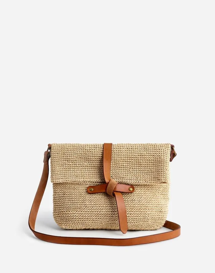 Women MINGA Crocheted Carmen Crossbody Bag Natural Madewell Bags