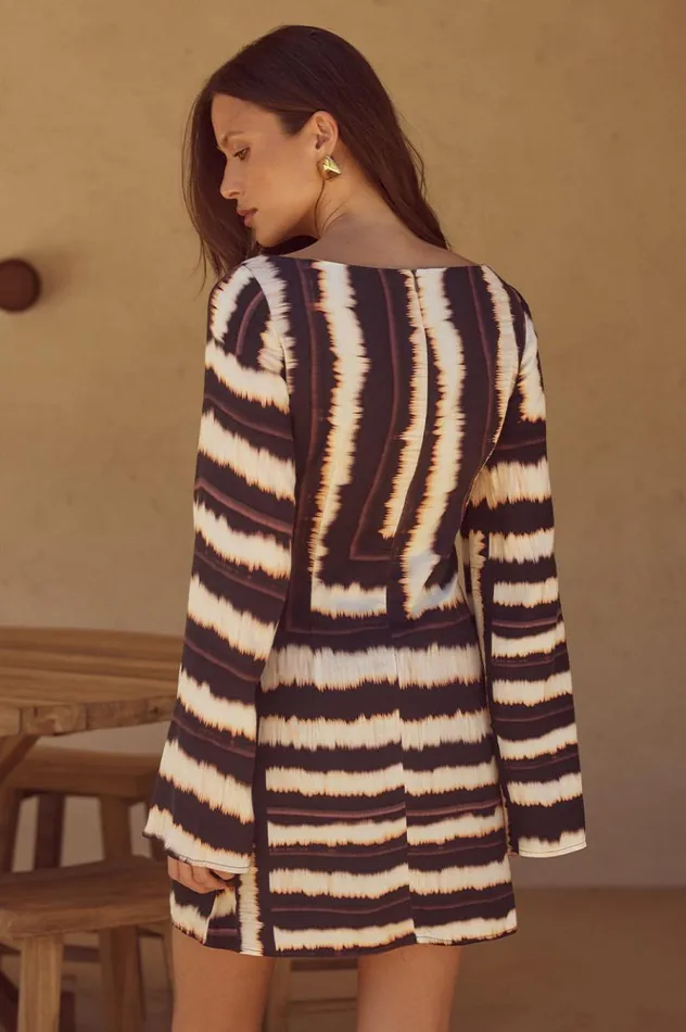 Women Mini Dresses Runaway The Label AZURE MINI DRESS Noria Print