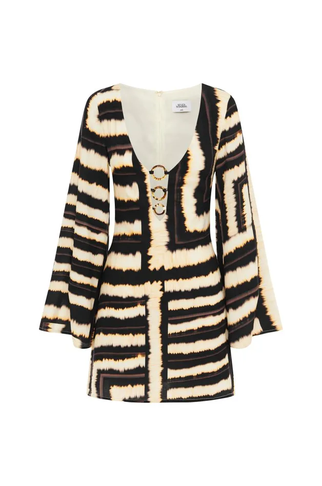 Women Mini Dresses Runaway The Label AZURE MINI DRESS Noria Print