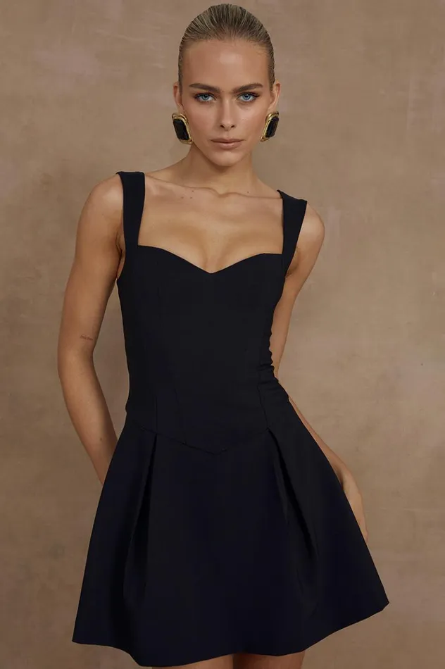 Women Mini Dresses Runaway The Label BETHANI MINI DRESS Black