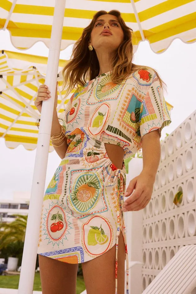 Women Mini Dresses Runaway The Label BRIZZIE MINI DRESS Agata Print