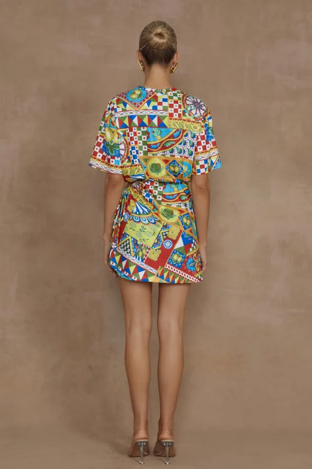 Women Mini Dresses Runaway The Label BRIZZIE MINI DRESS Phaedra Print