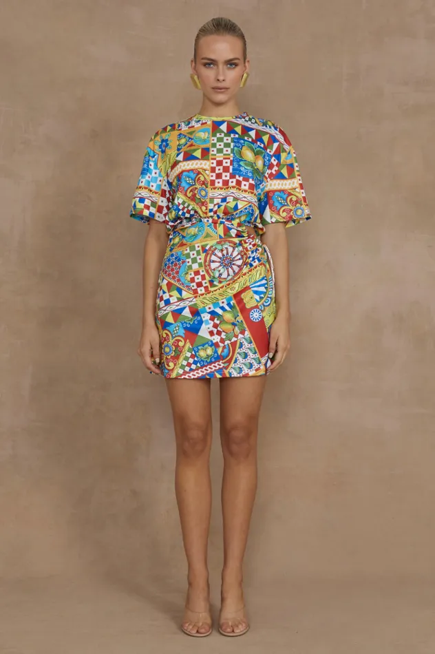 Women Mini Dresses Runaway The Label BRIZZIE MINI DRESS Phaedra Print
