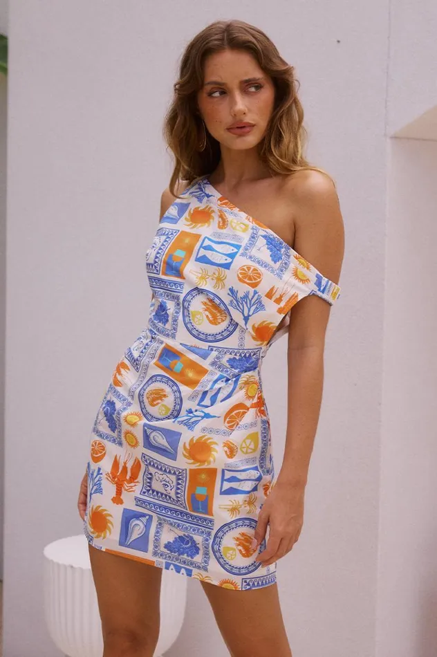 Women Mini Dresses Runaway The Label CATERINA MINI DRESS Caterina Print